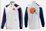 Wholesale Cheap NFL Cleveland Browns Team Logo Jacket White_1