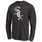 Wholesale Cheap Chicago White Sox Platinum Collection Long Sleeve Tri-Blend T-Shirt Black
