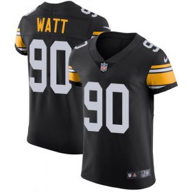 Wholesale Cheap Nike Steelers #90 T. J. Watt Black Alternate Men\'s Stitched NFL Vapor Untouchable Elite Jersey