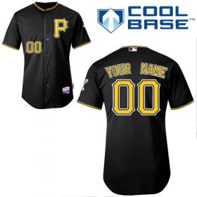 Wholesale Cheap Pirates Customized Authentic Black Cool Base MLB Jersey (S-3XL)