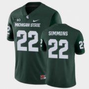 Wholesale Cheap Men Michigan State Spartans #22 Jordon Simmons College Football Green Game Jersey