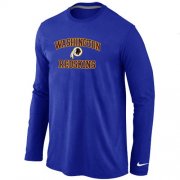 Wholesale Cheap Nike Washington Redskins Heart & Soul Long Sleeve T-Shirt Blue