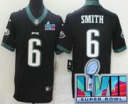 Cheap Women's Philadelphia Eagles #6 DeVonta Smith Limited Black Super Bowl LVII Vapor Jersey