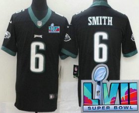 Cheap Women\'s Philadelphia Eagles #6 DeVonta Smith Limited Black Super Bowl LVII Vapor Jersey