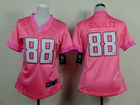 Wholesale Cheap Nike Falcons #88 Tony Gonzalez Pink Women\'s Be Luv\'d Stitched NFL New Elite Jersey