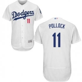 Men\'s A. J. Pollock White Home Jersey - #11 Baseball Los Angeles Dodgers Flex Base