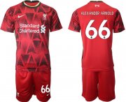 Wholesale Cheap Men 2021-2022 Club Liverpool home red 66 Nike Soccer Jersey
