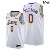 Wholesale Cheap Men Lakers Russell Westbrook 2021 trade white association edition jersey