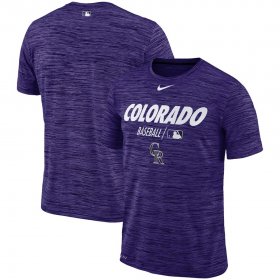 Wholesale Cheap Colorado Rockies Nike Authentic Collection Velocity Team Issue Performance T-Shirt Purple