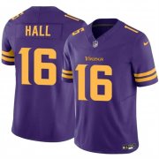 Cheap Men's Minnesota Vikings #16 Jaren Hall Purple 2023 F.U.S.E. Vapor Untouchable Color Rush Limited Football Stitched Jersey