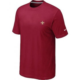 Wholesale Cheap Nike New Orleans Saints Chest Embroidered Logo T-Shirt Red