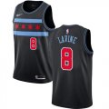 Wholesale Cheap Men's Nike Chicago Bulls #8 Zach LaVine Bulls City Edition Authentic Black NBA Jersey