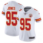 Wholesale Cheap Nike Chiefs #95 Chris Jones White Women's Stitched NFL Vapor Untouchable Limited Jersey