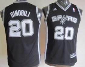Cheap San Antonio Spurs #20 Manu Ginobili Black Kids Jersey