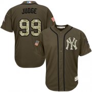 Wholesale Cheap Yankees #99 Aaron Judge Green Salute to Service Stitched MLB Jersey