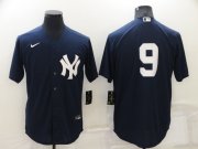 Wholesale Cheap Men's New York Yankees #9 Roger Maris No Name Black Stitched Nike Cool Base Throwback Jersey