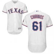 Wholesale Cheap Rangers #61 Robinson Chirinos White Flexbase Authentic Collection Stitched MLB Jersey