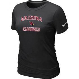 Wholesale Cheap Women\'s Nike Arizona Cardinals Heart & Soul NFL T-Shirt Black