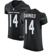 Wholesale Cheap Nike Jets #14 Sam Darnold Black Alternate Men's Stitched NFL Vapor Untouchable Elite Jersey
