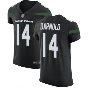 Wholesale Cheap Nike Jets #14 Sam Darnold Black Alternate Men\'s Stitched NFL Vapor Untouchable Elite Jersey