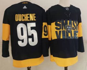 Wholesale Cheap Men\'s Nashville Predators #95 Matt Duchene Black 2022 Stadium Series adidas Stitched NHL Jersey