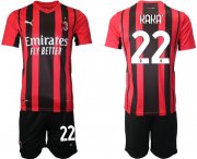 Wholesale Cheap Men 2021-2022 Club AC Milan home red 22 Soccer Jerseys