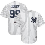 Wholesale Cheap New York Yankees #99 Aaron Judge Majestic 2019 Postseason Official Cool Base Player Jersey White Navy