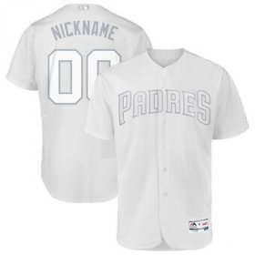 Wholesale Cheap San Diego Padres Majestic 2019 Players\' Weekend Flex Base Authentic Roster Custom Jersey White