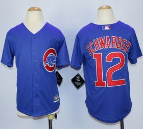 Wholesale Cheap Cubs #12 Kyle Schwarber Blue Cool Base Stitched Youth MLB Jersey