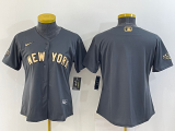 Wholesale Women's New York Yankees Blank Grey 2022 All Star Stitched Cool Base Nike Jersey