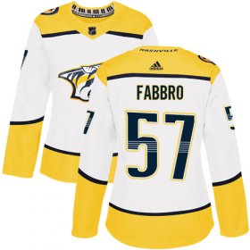 Wholesale Cheap Adidas Predators #57 Dante Fabbro White Road Authentic Women\'s Stitched NHL Jersey