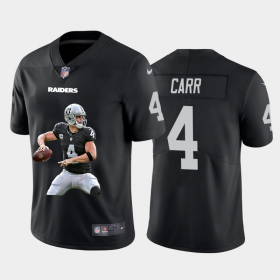 Wholesale Cheap Men\'s Las Vegas Raiders #4 Derek Carr Black Player Portrait Edition 2020 Vapor Untouchable Stitched NFL Nike Limited Jersey