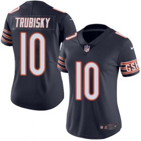 Wholesale Cheap Nike Bears #10 Mitchell Trubisky Navy Blue Team Color Women\'s Stitched NFL Vapor Untouchable Limited Jersey