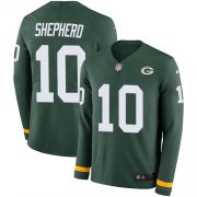 Wholesale Cheap Nike Packers #10 Darrius Shepherd Green Team Color Youth Stitched NFL Limited Therma Long Sleeve Jersey