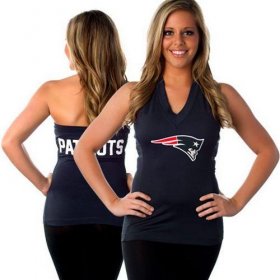 Wholesale Cheap Women\'s All Sports Couture New England Patriots Blown Coverage Halter Top