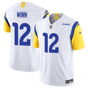 Men\'s Los Angeles Rams #12 Dresser Winn White 2023 F.U.S.E. Vapor Untouchable Football Stitched Jersey