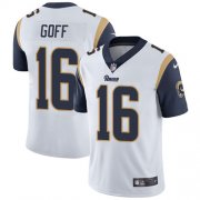 Wholesale Cheap Nike Rams #16 Jared Goff White Men's Stitched NFL Vapor Untouchable Limited Jersey