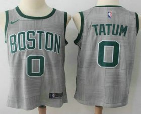 Wholesale Cheap Men\'s Boston Celtics #0 Jayson Tatum Gray NBA Swingman City Edition Jersey