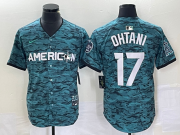 Wholesale Cheap Men's Los Angeles Angels #17 Shohei Ohtani Teal 2023 All Star Cool Base Stitched Jersey1