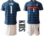 Wholesale Cheap 2021 France home Youth 1 soccer jerseys