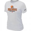 Wholesale Cheap Women's Nike Cleveland Browns Critical Victory NFL T-Shirt White