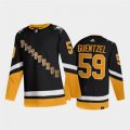 Wholesale Cheap Men's Pittsburgh Penguins #59 Jake Guentzel Black 2021-2022 Stitched Jersey