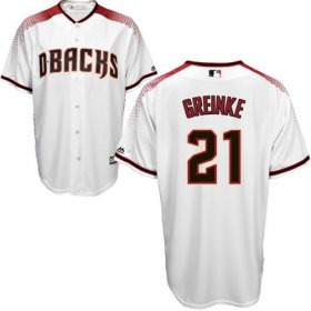 Wholesale Cheap Diamondbacks #21 Zack Greinke White/Brick New Cool Base Stitched MLB Jersey