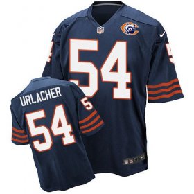 Wholesale Cheap Nike Bears #54 Brian Urlacher Navy Blue Throwback Men\'s Stitched NFL Elite Jersey