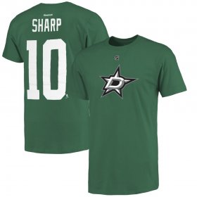 Wholesale Cheap Dallas Stars #10 Patrick Sharp Reebok Name and Number T-Shirt Green