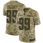 Wholesale Cheap Nike Chargers #99 Jerry Tillery Camo Men's Stitched NFL Limited 2018 Salute To Service Jersey