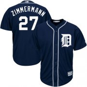 Wholesale Cheap Tigers #27 Jordan Zimmermann Navy Blue Cool Base Stitched Youth MLB Jersey