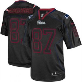 Wholesale Cheap Nike Patriots #87 Rob Gronkowski Lights Out Black Men\'s Stitched NFL Elite Jersey
