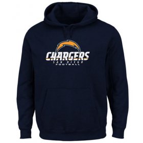 Wholesale Cheap Los Angeles Chargers Critical Victory Pullover Hoodie Navy Blue