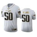Wholesale Cheap New England Patriots #50 Chase Winovich Men's Nike White Golden Edition Vapor Limited NFL 100 Jersey